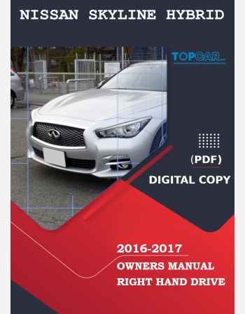 nissan skyline hybrid 2016-2017 owners manual in english
